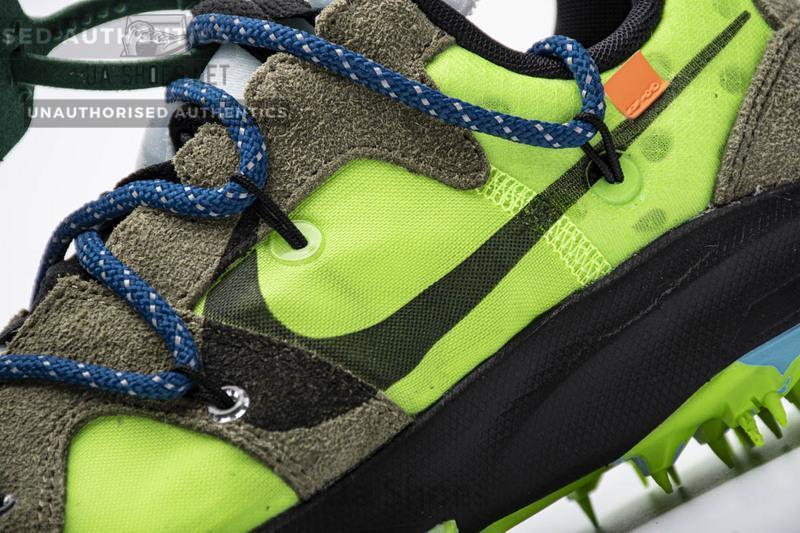 OFF WHITE X Nike Zoom Terra Kiger 5 White Electric Green CD8179-300 - Image 3