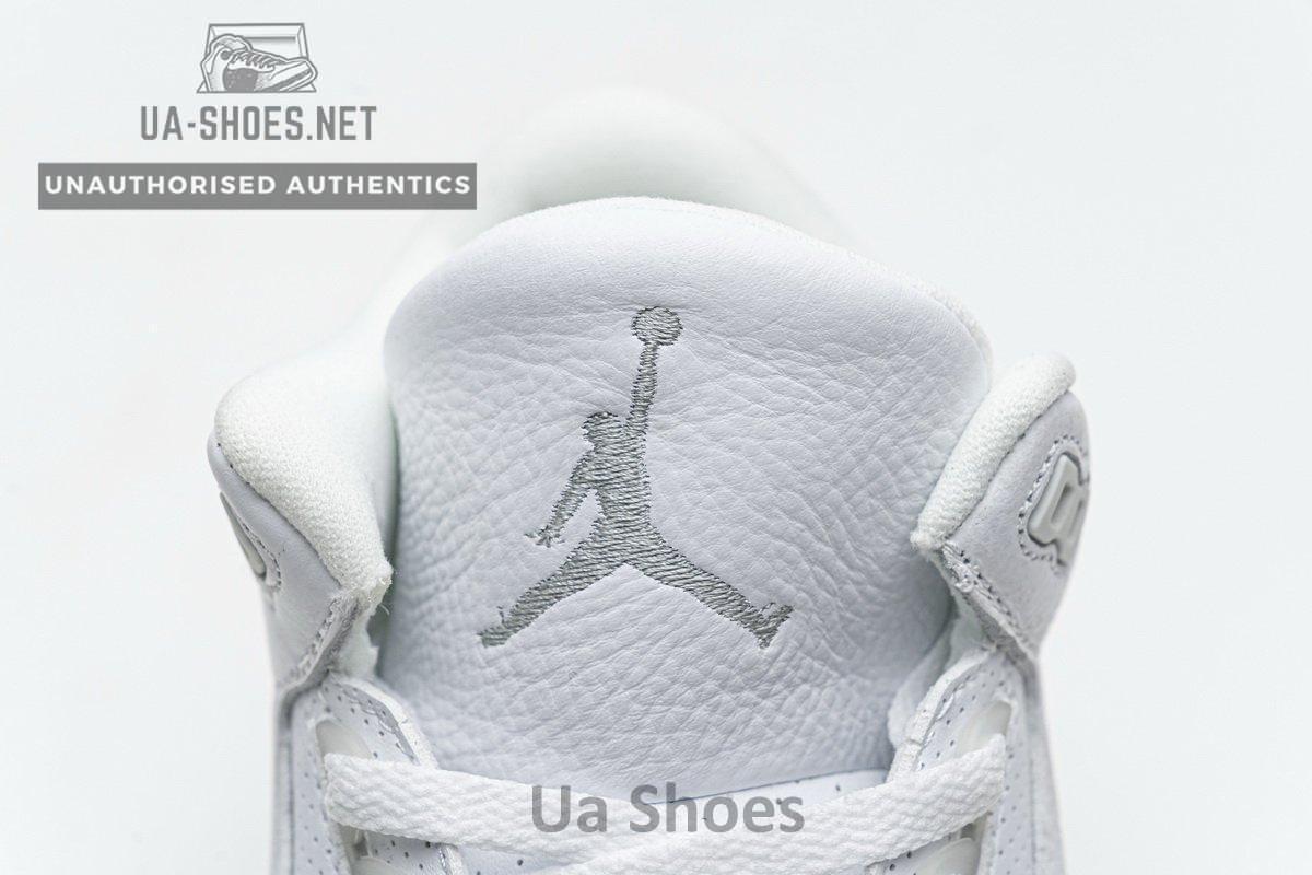136064-111 Air Jordan 3 Retro Pure White - Image 9