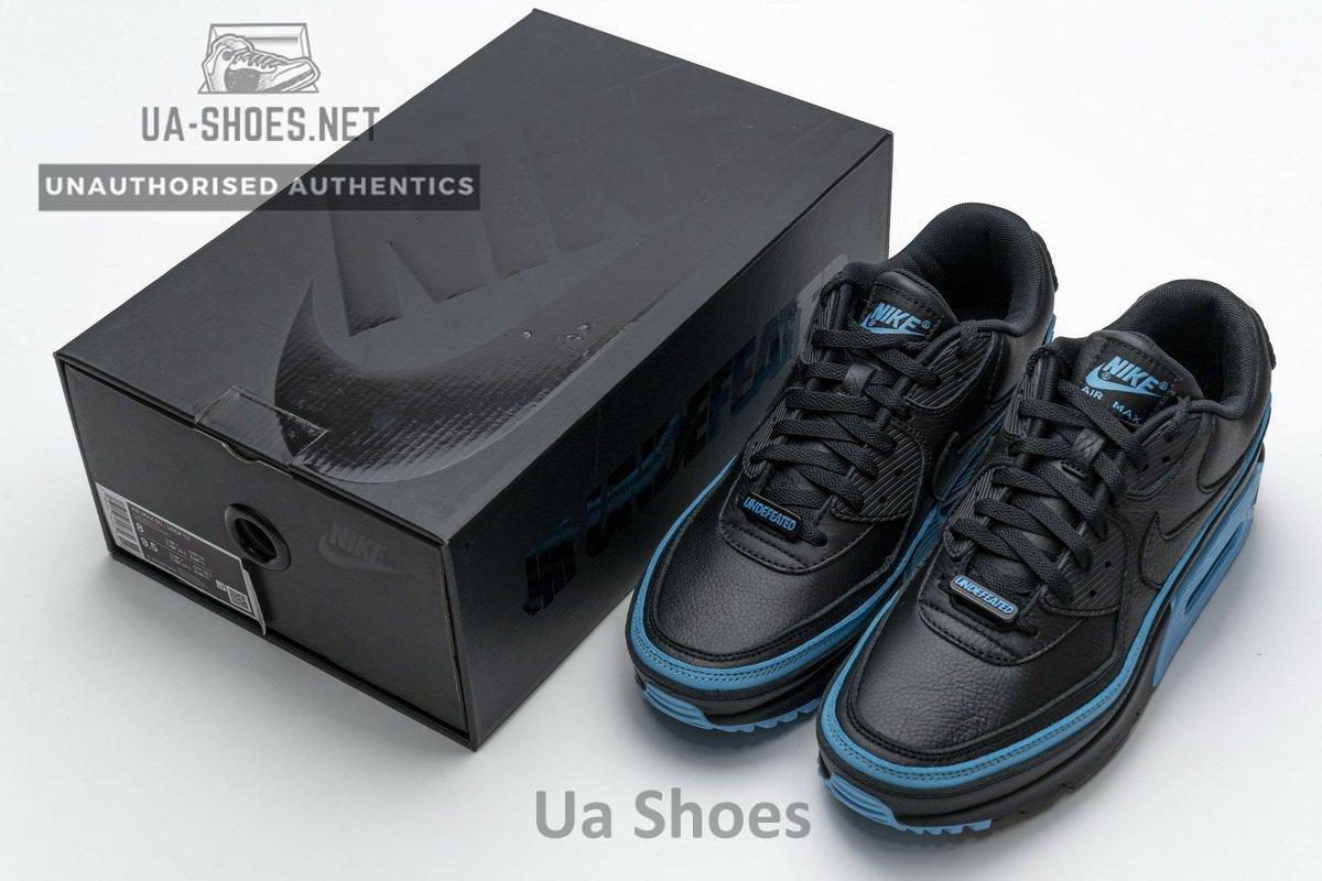 CJ7197-002 Undefeated x Nike Air Max 90 Black Blue Fury - Image 3