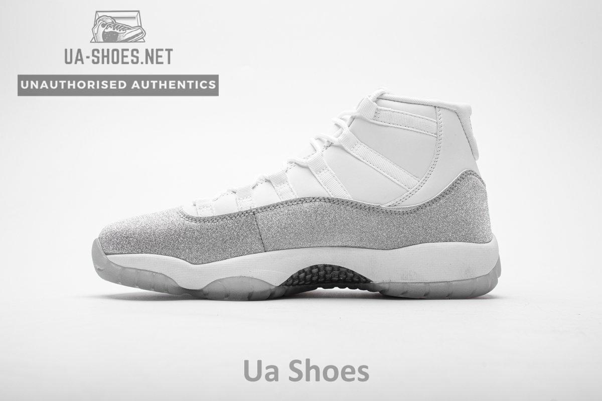 AR0715-100 WMNS Air Jordan 11 Retro White Metallic Silver