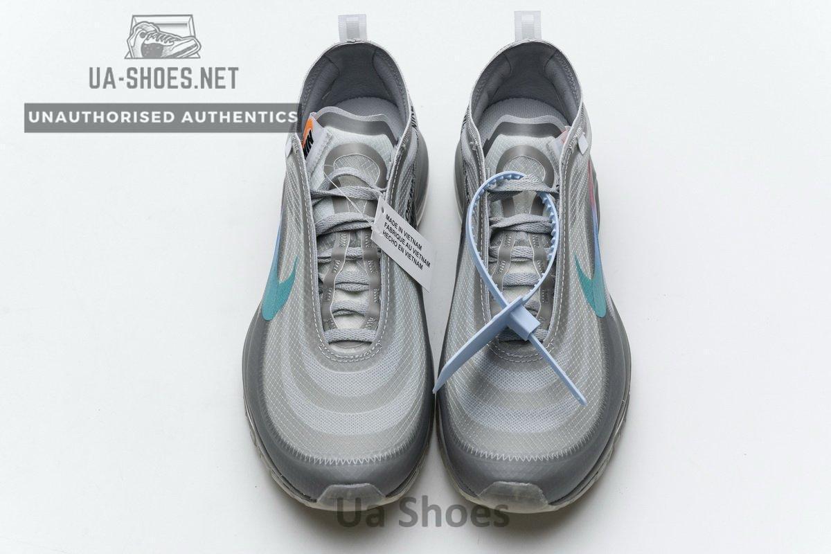 AJ4585-101 Off-White x Nike Air Max 97 Wlolf Grey Menta - Image 4