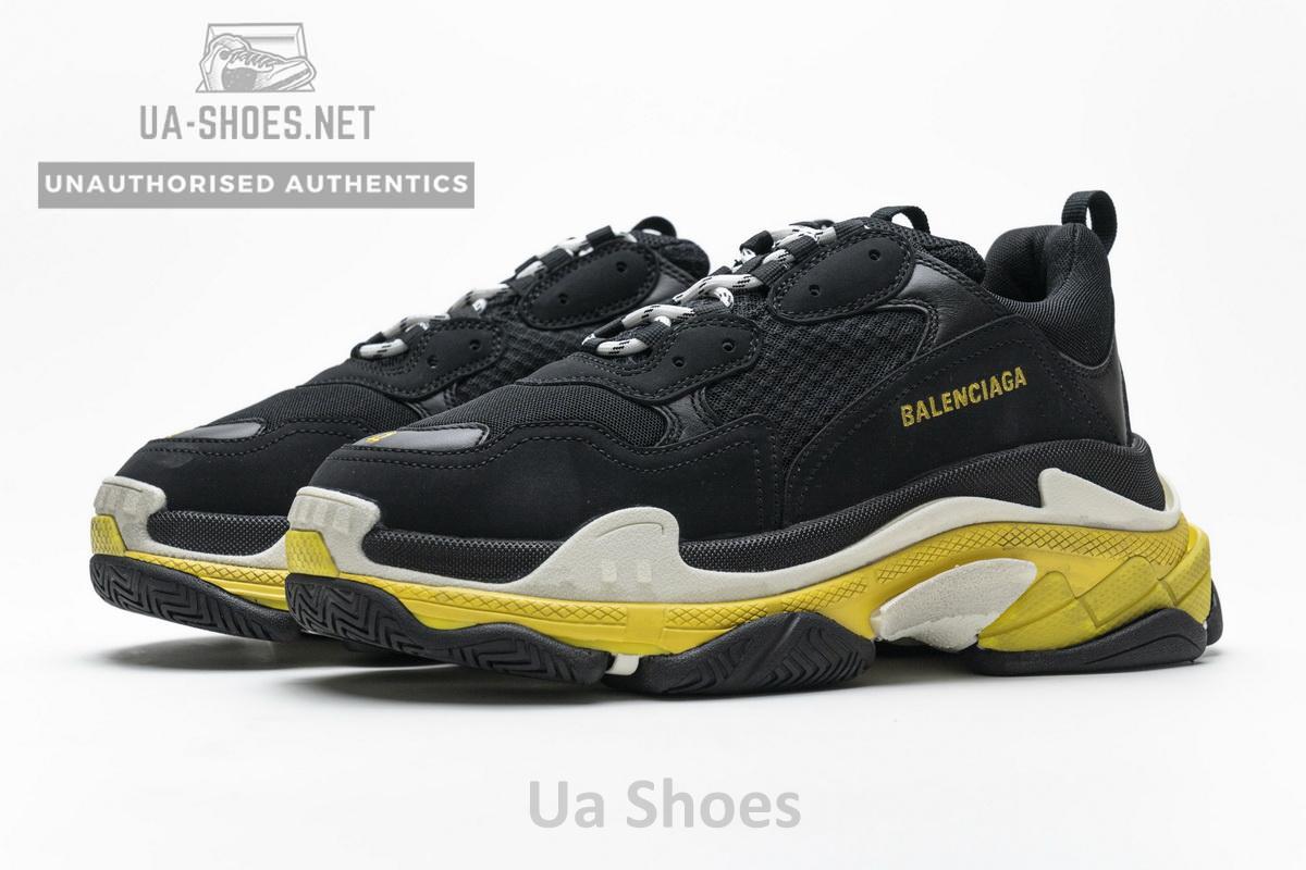 483513 W06E1 1078 Balenciaga Triple S Black Yellow - Image 2