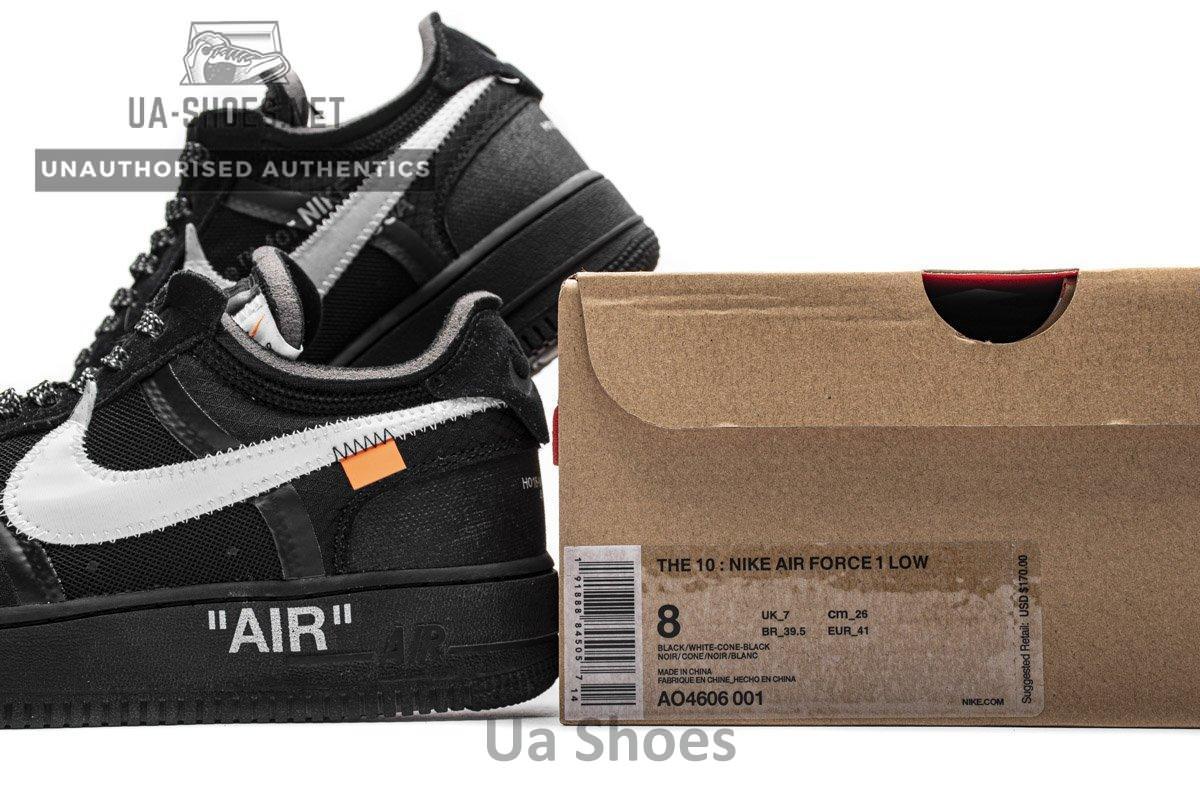 AO4606-001 OFF White X Air Force 1 Low Black - Image 2