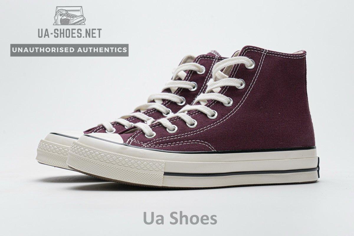162051C Converse Chuck 70 HI Dark Burgundy Black Egret - Image 6