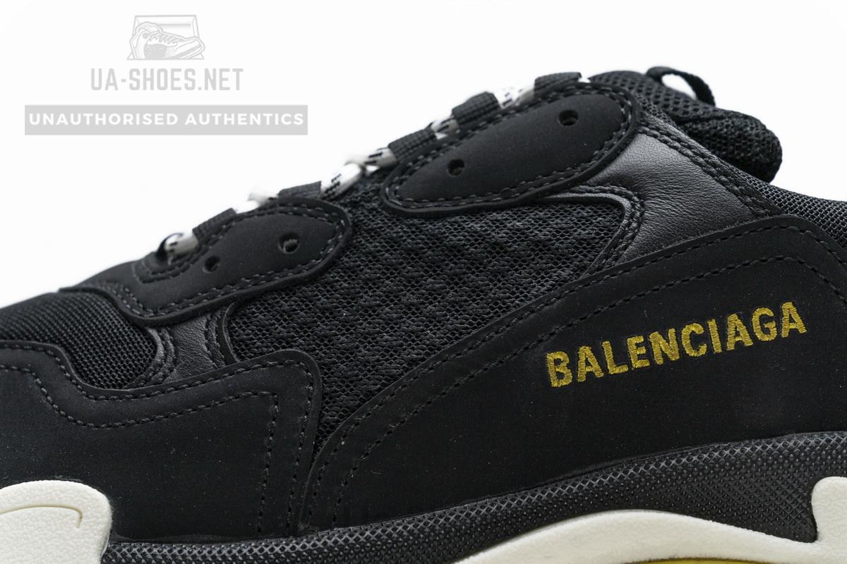 483513 W06E1 1078 Balenciaga Triple S Black Yellow - Image 9