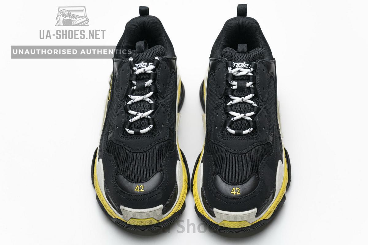 483513 W06E1 1078 Balenciaga Triple S Black Yellow - Image 3