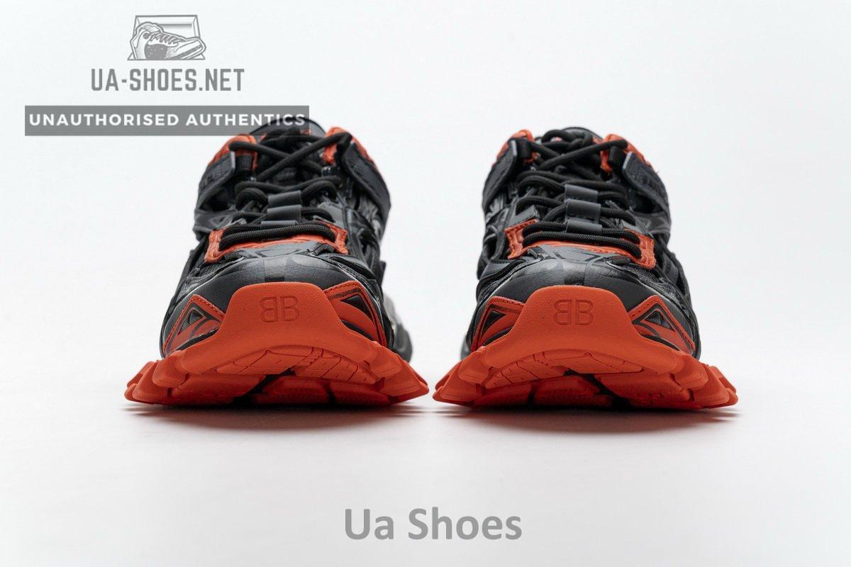 570391 W2GN1 2002 Blenciaga Track 2 Sneaker Dark Grey Orange - Image 5