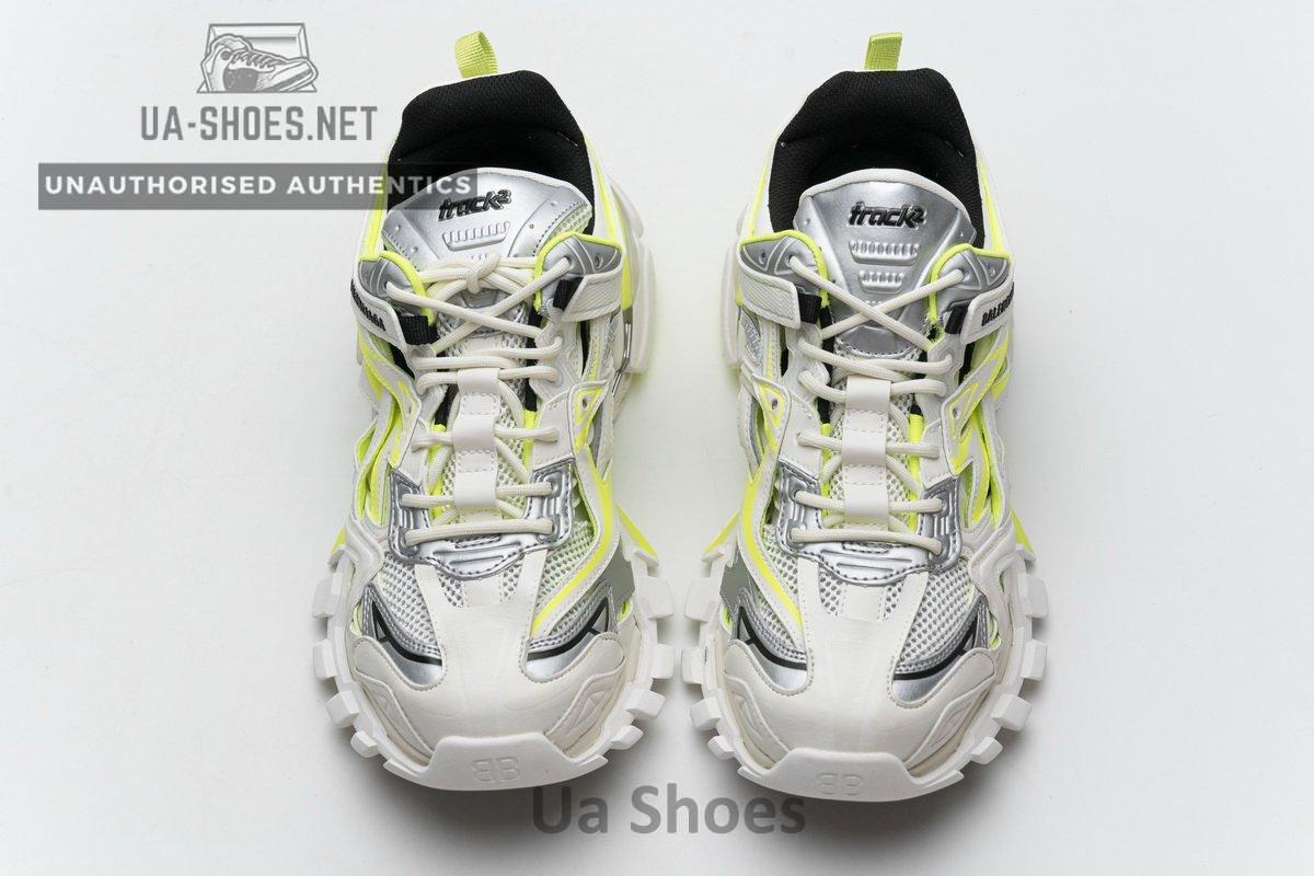 568515 W2ON3 9073 Blenciaga Track 2 Sneaker White Fluo Yellow - Image 4