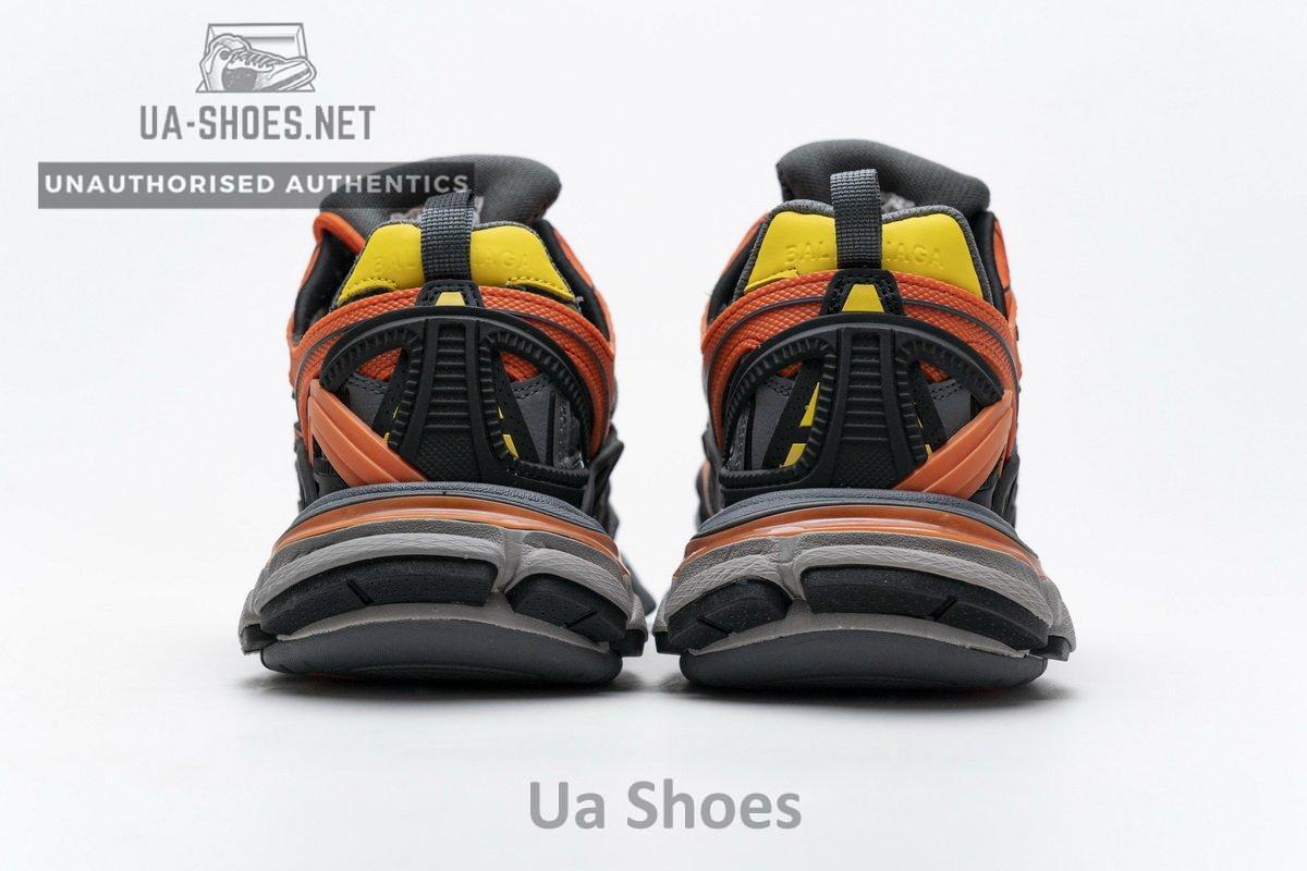 568614 W2GN8 2008 Blenciaga Track 2 Sneaker Black Orange - Image 6