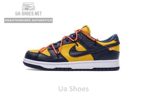 CT0856-700 OFF WHITEx Nike Dunk SB Low White Michigan