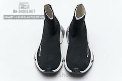 Balenciaga Speed Clear Sole Sneaker Black White - Image 8