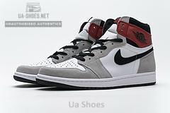555088-126 Air Jordan 1 High Smoke Grey Red - Image 3