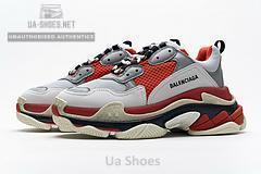 541624 W06E2 1863 Balenciaga Triple S Red White Dark Grey - Image 7