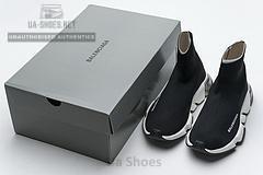 Balenciaga Speed Clear Sole Sneaker Black White - Image 4