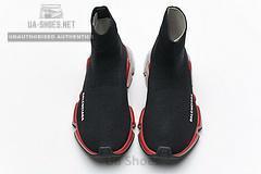 Balenciaga Speed Clear Sole Sneaker Black Red - Image 3