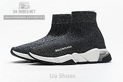 Balenciaga Speed Clear Sole Sneaker Black Silver - Image 4