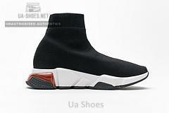 Balenciaga Speed Clear Sole Sneaker Black White Red - Image 5