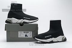 Balenciaga Speed Clear Sole Sneaker Black White - Image 5