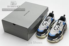 541624 W06E2 7080 Balenciaga Triple S Black Grey Blue - Image 8