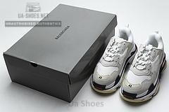 541624 W06E2 1790 Balenciaga Triple S White Dark Grey Red - Image 9