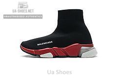 Balenciaga Speed Clear Sole Sneaker Black Red