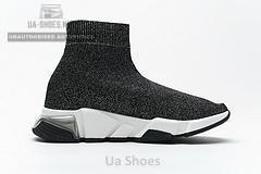 Balenciaga Speed Clear Sole Sneaker Black Silver - Image 2