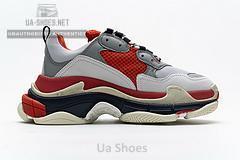 541624 W06E2 1863 Balenciaga Triple S Red White Dark Grey - Image 4