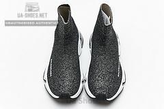 Balenciaga Speed Clear Sole Sneaker Black Silver - Image 5