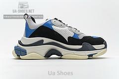 541624 W06E2 7080 Balenciaga Triple S Black Grey Blue - Image 5
