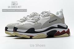 541624 W06E2 1790 Balenciaga Triple S White Dark Grey Red - Image 3