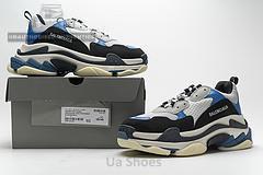 541624 W06E2 7080 Balenciaga Triple S Black Grey Blue - Image 14