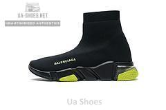 Balenciaga Speed Clear Sole Sneaker Black Yellow Fluo