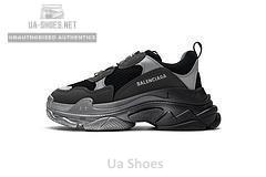 483546 W06F1 0841 Balenciaga Triple S Black Grey Silver