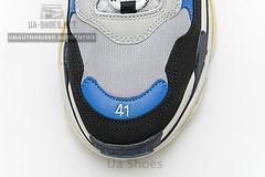 541624 W06E2 7080 Balenciaga Triple S Black Grey Blue - Image 2