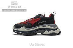 483513 W06E1 1006 Balenciaga Triple S Black Red Grey