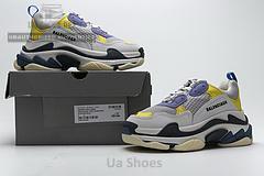 541624 W06E2 7282 Balenciaga Triple S Black Grey Blue - Image 7