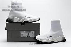 Balenciaga Speed Clear Sole Sneaker White Black - Image 6