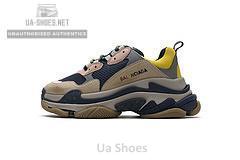 490672 W09O5 1027 Balenciaga Triple S Grey Yellow