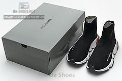 Balenciaga Speed Clear Sole Sneaker Black White Red - Image 8