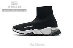 Balenciaga Speed Clear Sole Sneaker Black White