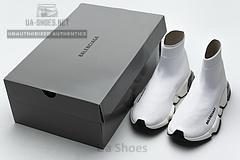 Balenciaga Speed Clear Sole Sneaker White Black - Image 8