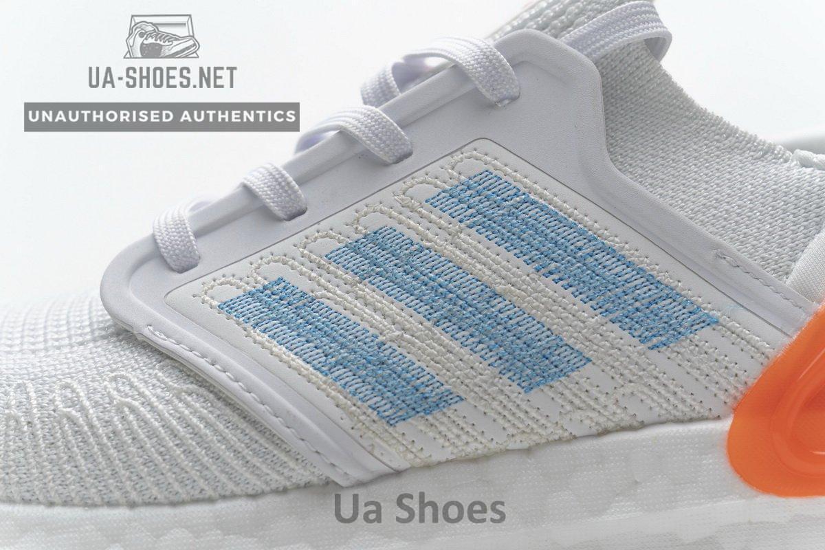 EG0768 adidas Ultra BOOST 20 Primeblue White Blue Orange - Image 10