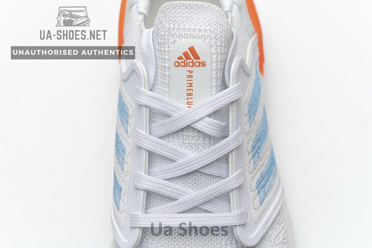 EG0768 adidas Ultra BOOST 20 Primeblue White Blue Orange - Image 12