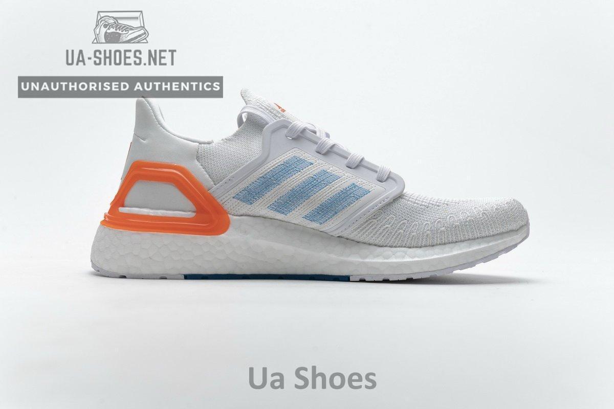 EG0768 adidas Ultra BOOST 20 Primeblue White Blue Orange - Image 14