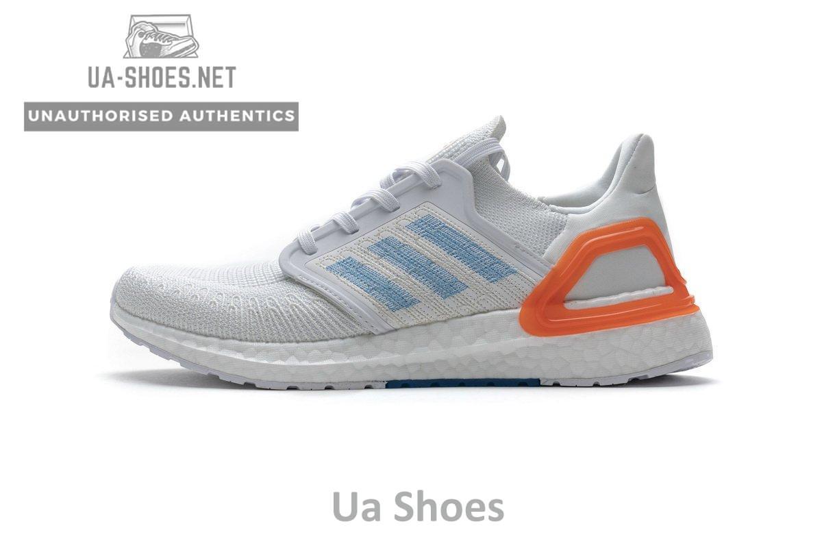 EG0768 adidas Ultra BOOST 20 Primeblue White Blue Orange - Image 16