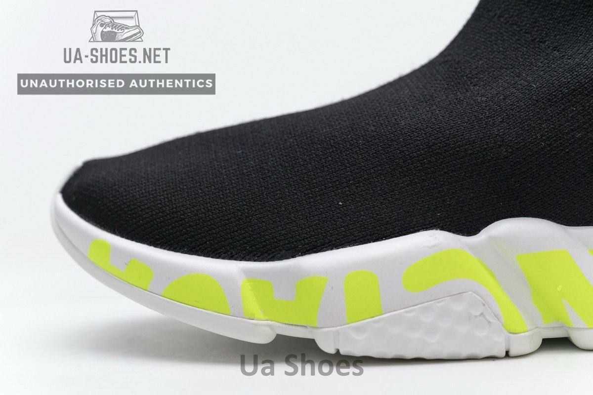 Balenciaga Stretch Mesh High Top Sneaker Black White - Image 11