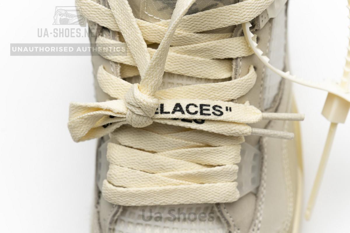 OFF White x Air Jordan 4 Sail - Image 8