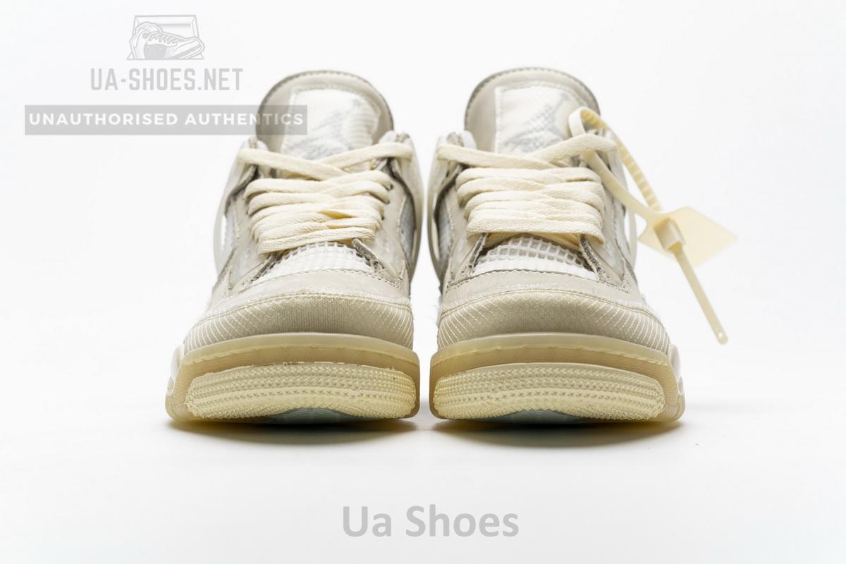 OFF White x Air Jordan 4 Sail - Image 5