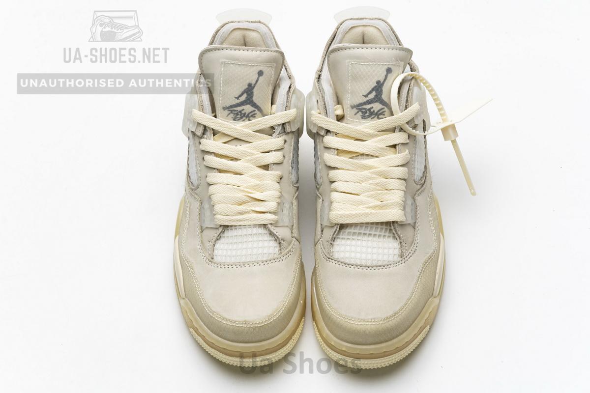 OFF White x Air Jordan 4 Sail - Image 4