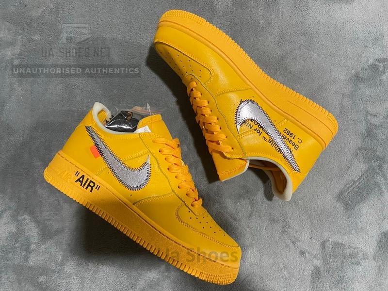 Off-White x Nike Air Force 1 Low University Gold - Image 5